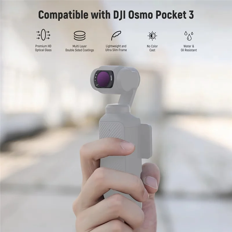 فلتر ND قابل للتعديل لـ DJI Osmo Pocket 3 - توقف محدودة مغناطيسية 1-5 6-9، فلتر متغير مقاوم للماء/الخدش