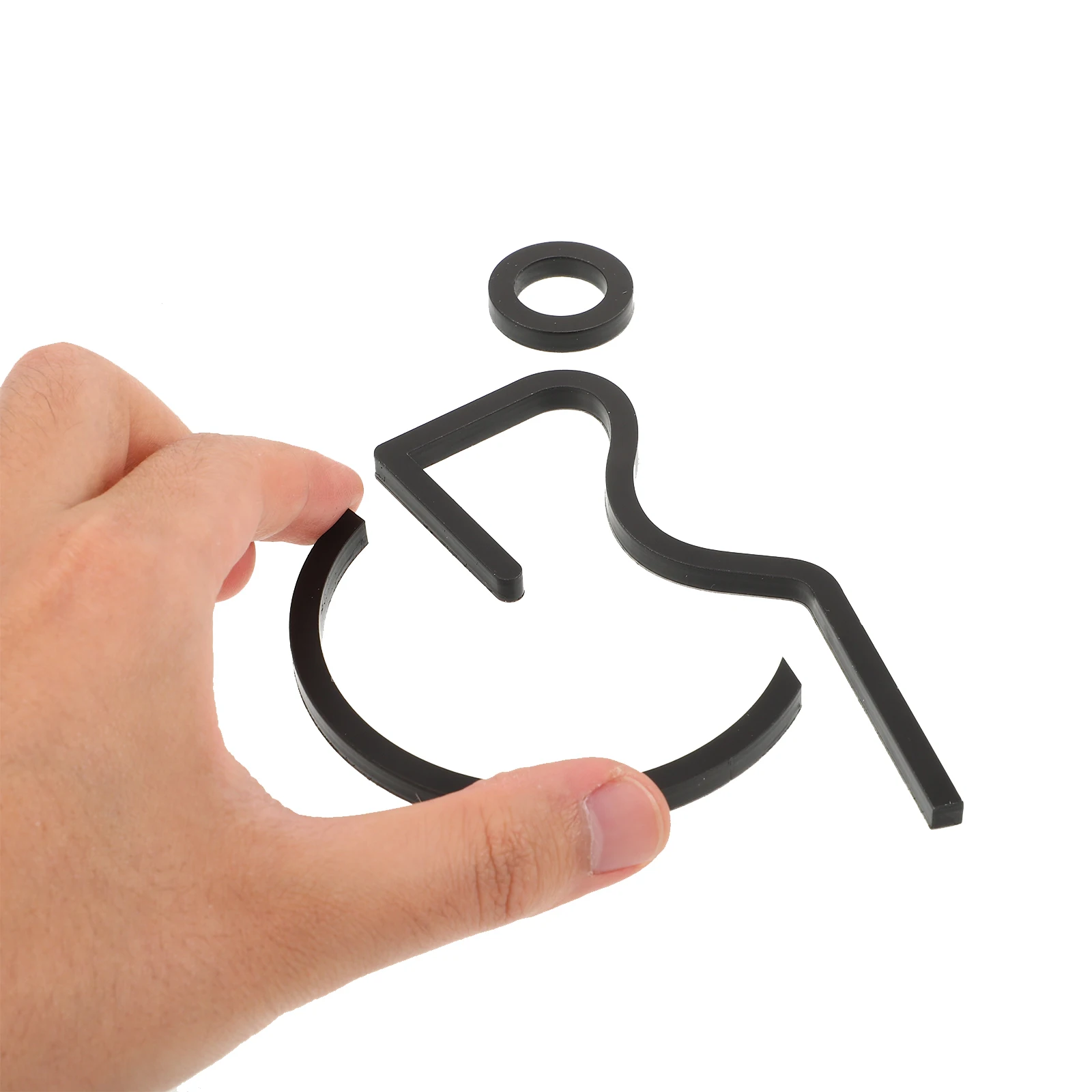 

Disabled Sign Frosted Black Acrylic Accessible Toilet Door Sign Disabled Wheelchair Symbol Restroom Public Disabled Decal
