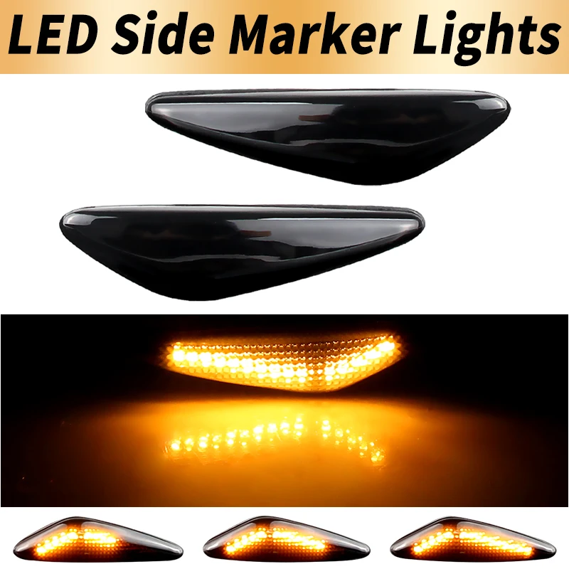 2PCS LED Side Marker Lights Canbus For Mazda5 10-13 6 08-12 MX-5 16- RX-8 09-12 For Nissan Lafesta Highway 11- Turn Signal Lamps
