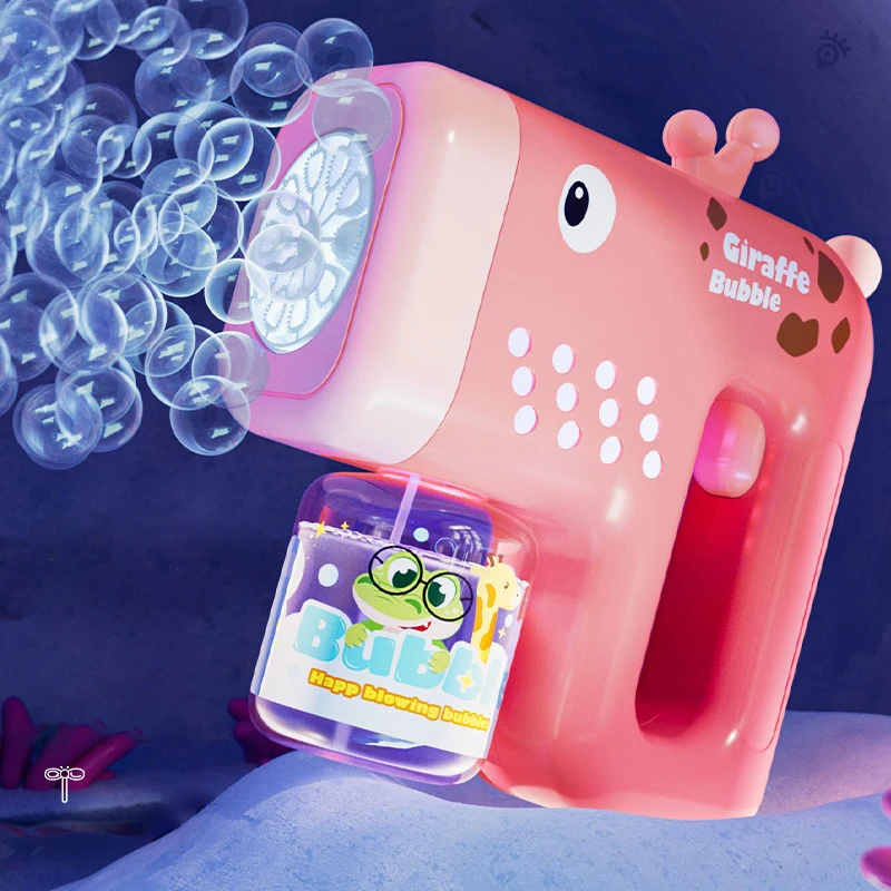 2024 Nieuwe Schattige Herten Bubble Gun Kids Speelgoed Bubbels Machine Automatische Zeepblazer Met Lichte Zomer Outdoor Party Games Kinderen Cadeau