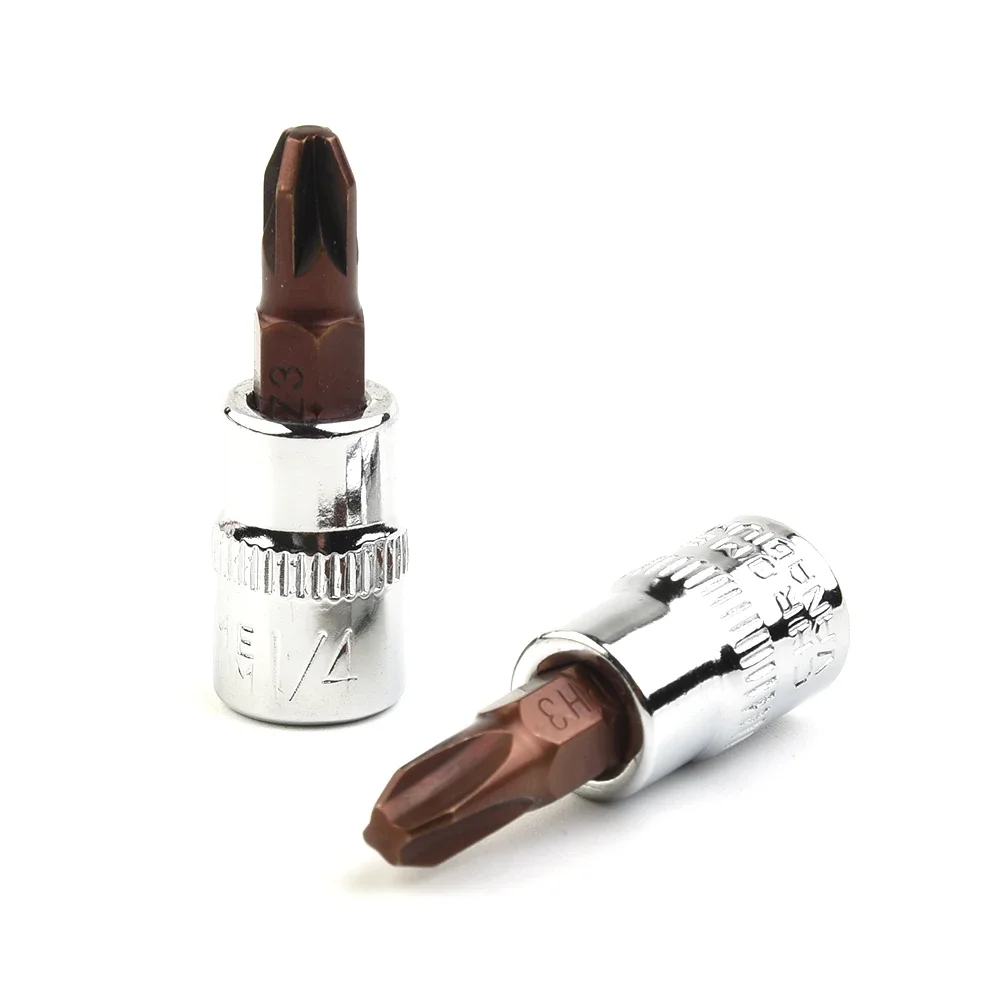 

Bit Screwdriver Bit 38mm Drive PH1 PH Pozi Bit PH3 6.35mm / 1/4 " For Inner Hex Sockets 1/4 Inch High Quality