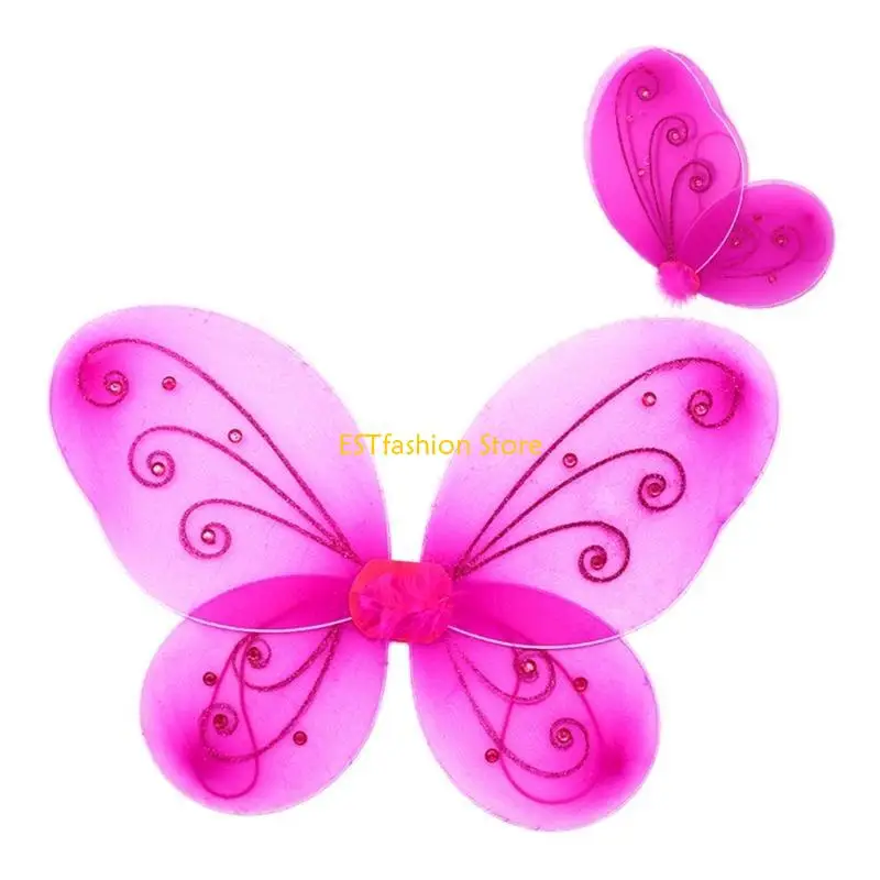 Y5GC Cánh Bướm Đôi Cánh Thiên Thần Dễ Thương Linh Hoạt Hóa Trang-Dán Kim Cương Giả-Cánh Cổ Tích Cánh Công Chúa Cho Tiệc