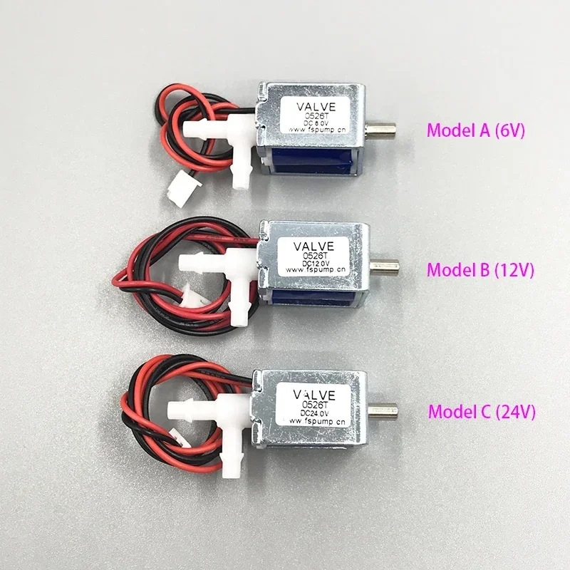 소형 전기 솔레노이드 밸브, 2 위치 3 방향 가스 공기 흐름 제어 밸브, DC 6V, 12V, 24V