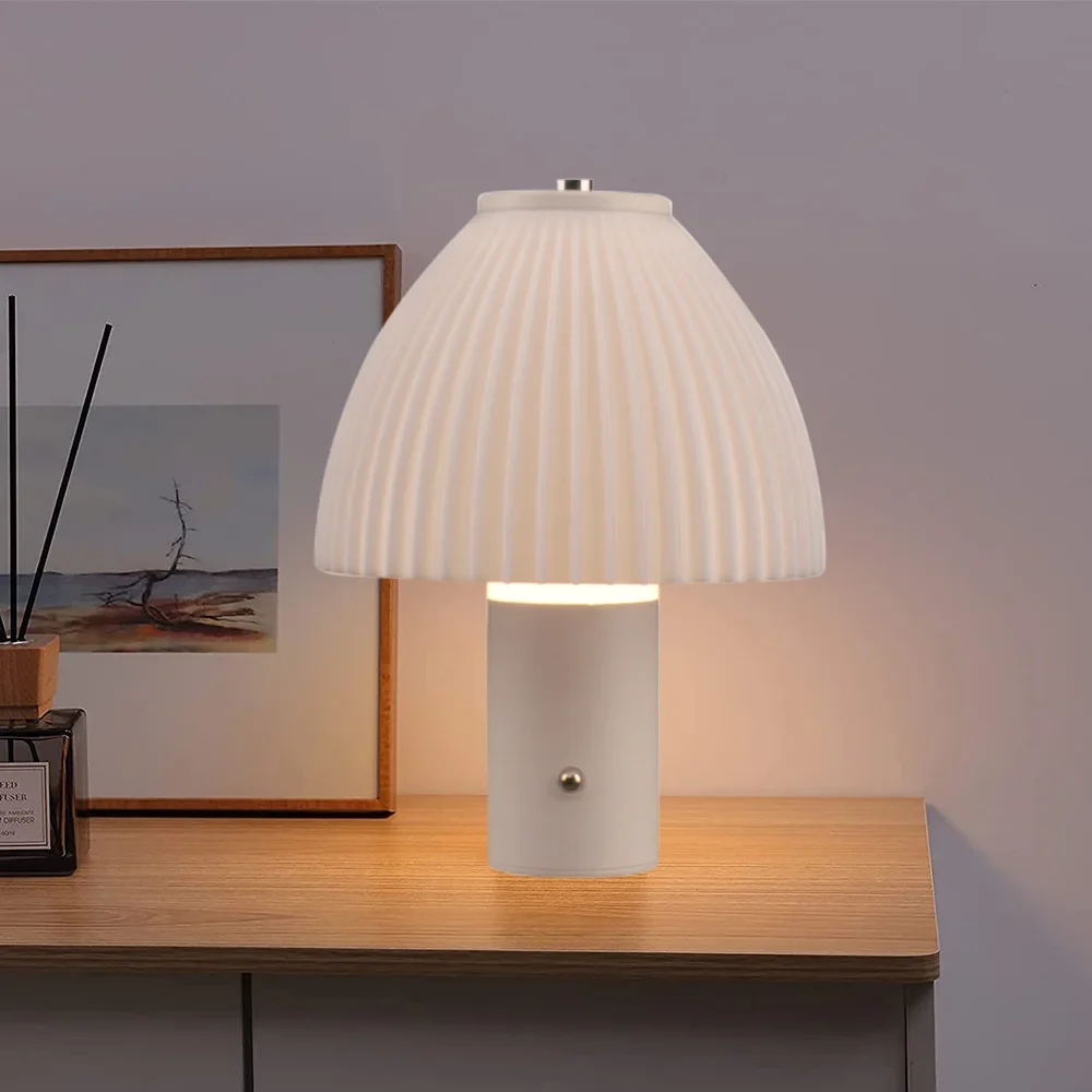 โคมไฟตั้งโต๊ะแบบชาร์จไฟได้ บรรยากาศทันสมัย ห้องนอน ห้องรับประทานอาหาร ไฟกลางคืน โคมไฟสำหรับตั้งแคมป์