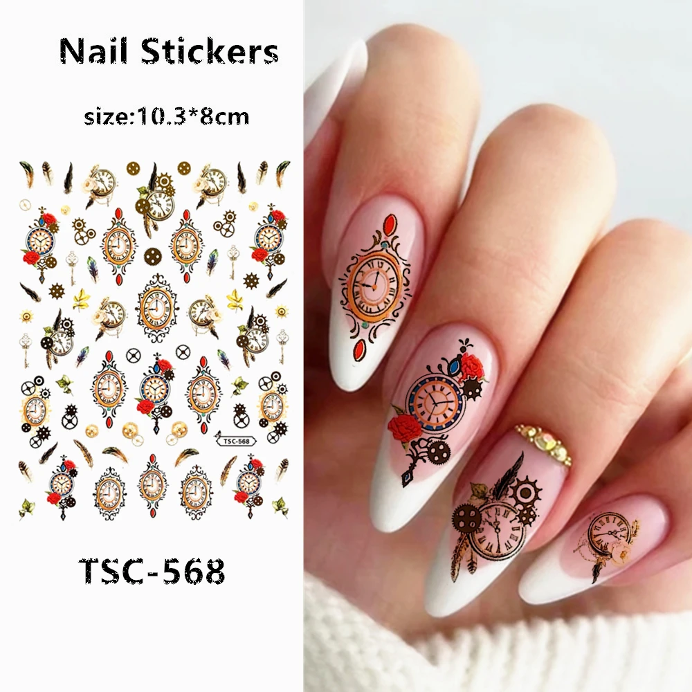 TSC series  TSC-569 3D clock Nail art Nail sticker decoration tool Sliders For Nail Decals