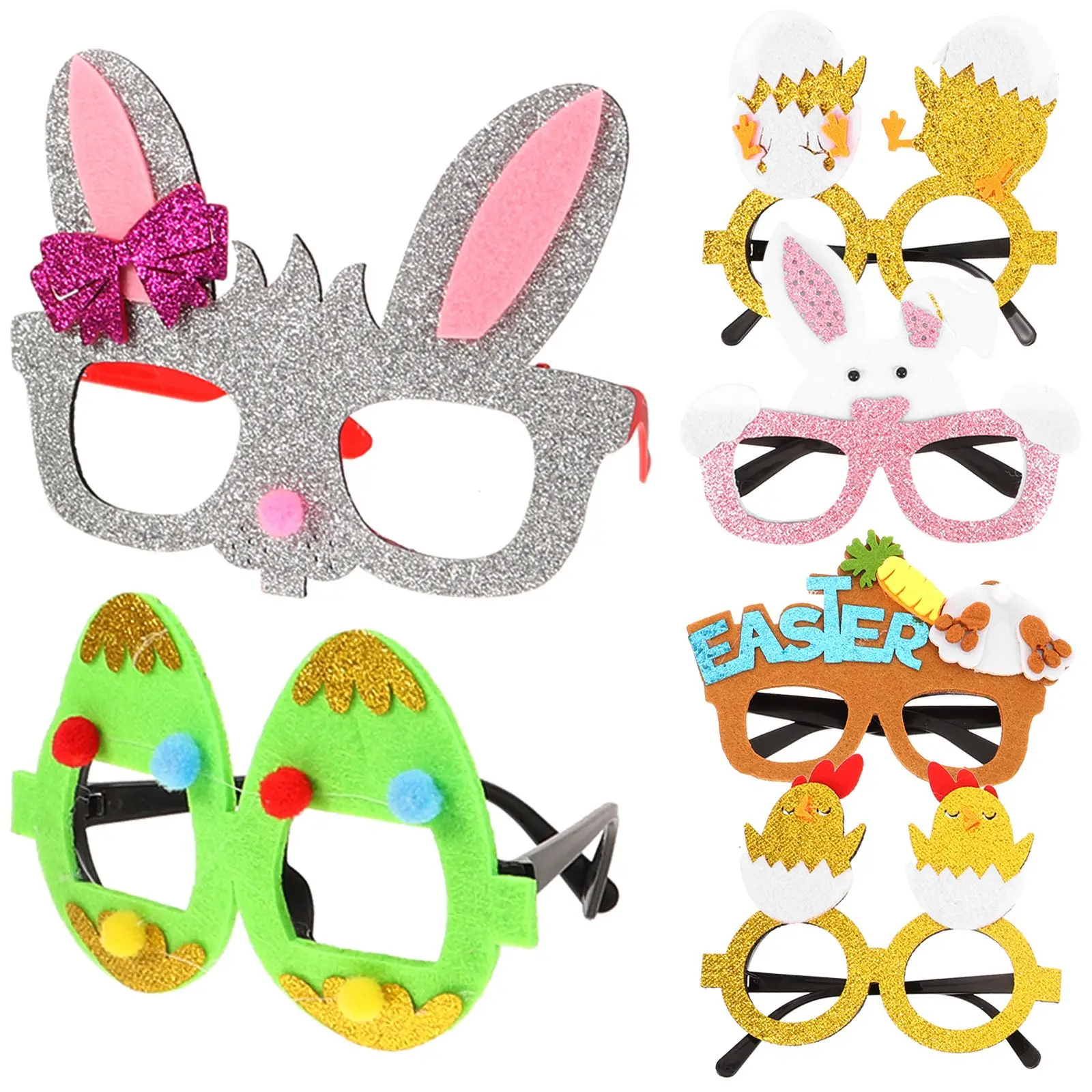 6-delige paasbril Festivalbrillen Feestrekwisieten Benodigdheden voor kinderen Frames maken