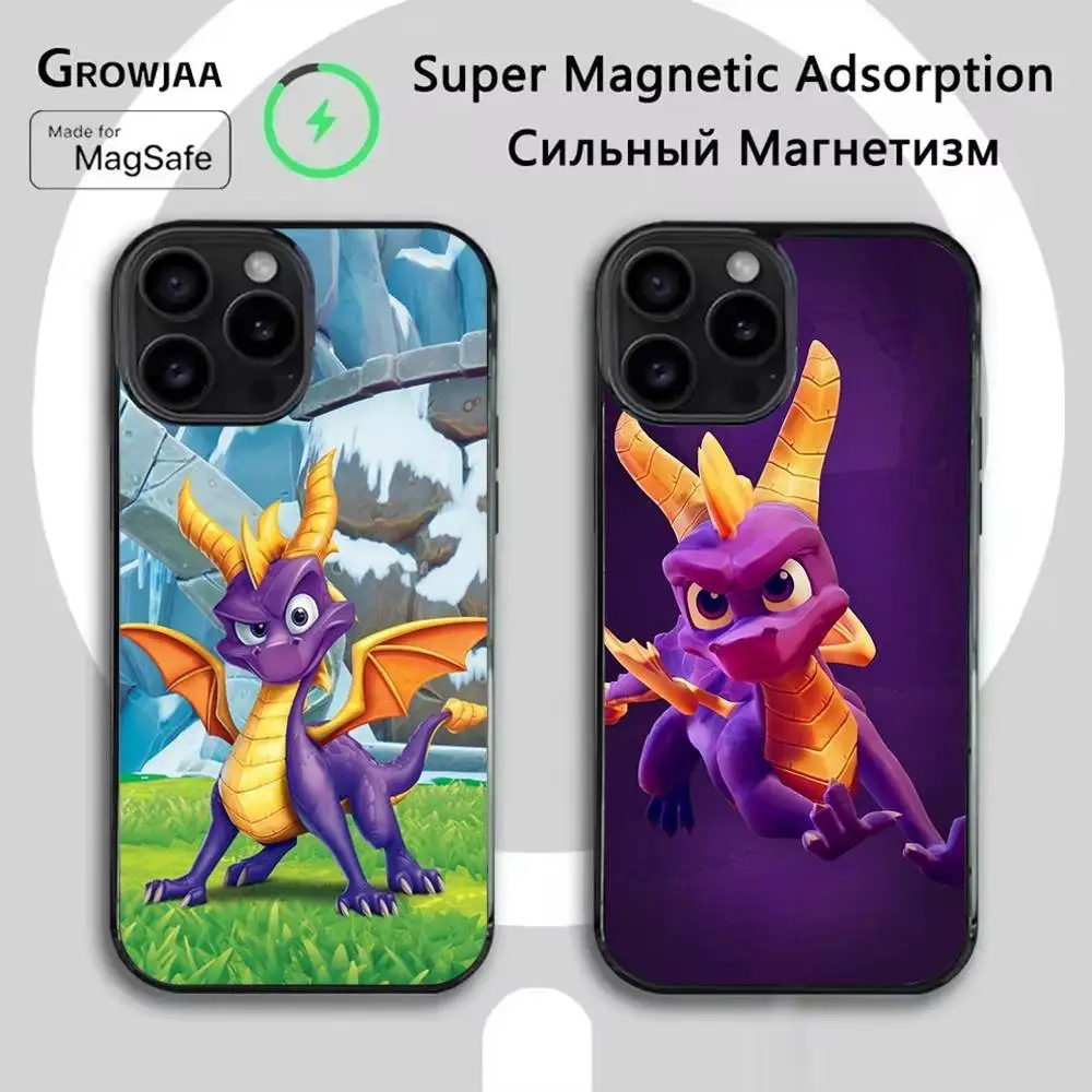 

Game Dragon S-Spyro Phone Case For iPhone 16e,16,15,14,13,12,11,Plus,Pro,Max,Mini Magsafe Magnetic Wireless Charging