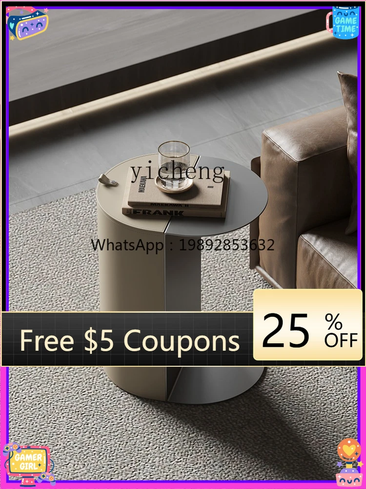 

AB Home Sofa Side Table Light Luxury Round Corner Table Storage Side Cabinet