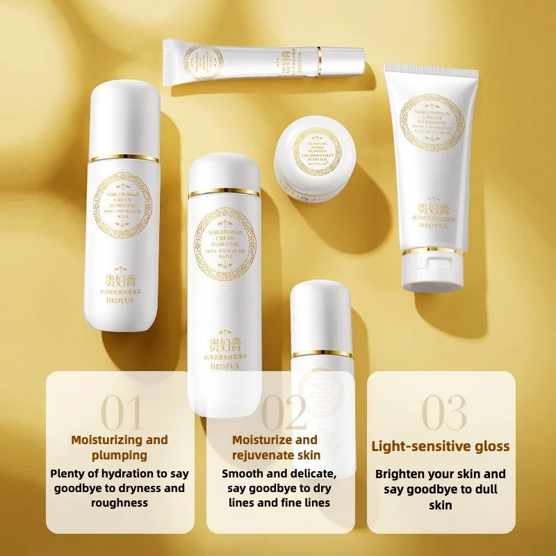 Lady Cream Moisturizing and Anti-Wrinkle Set Reduces Fine Lines Repairs Skin Hydrates Brightens Anti-Aging Firming Skincare