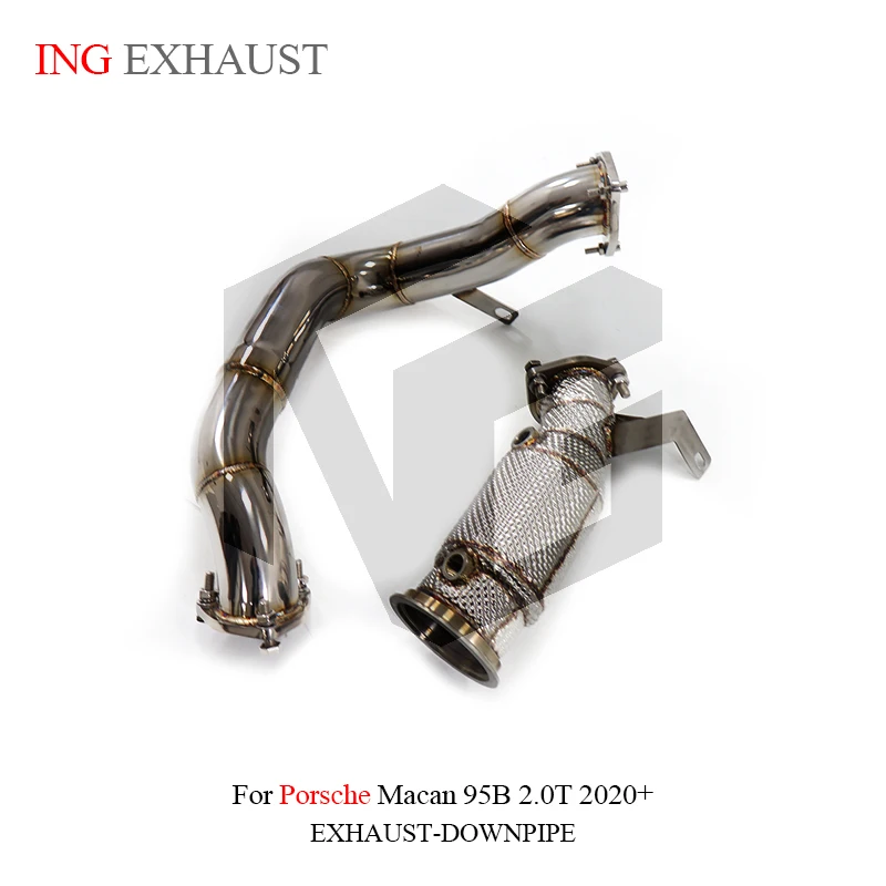 

ING Header Exhaust Downpipe Front Tube Accessories for Porsche Macan 95B 2.0T Senser Car Catalyzed Converter Race Pipe System