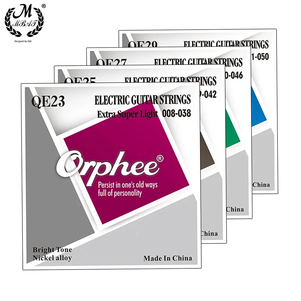 سلسلة orfee-QE أوتار الغيتار الكهربائي ، مجموعة خيوط الغيتار المعدنية الاحترافية ، سبائك النيكل المطلية ، إكسسوارات الغيتار