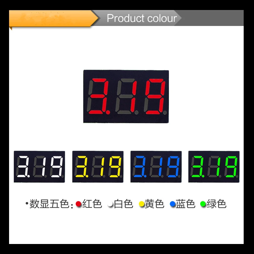 DIY Red Blue Digital LED Mini Display Module DC2.5V-32V DC0-100V Voltmeter Voltage Tester Panel Meter Gauge for Motorcycle Car