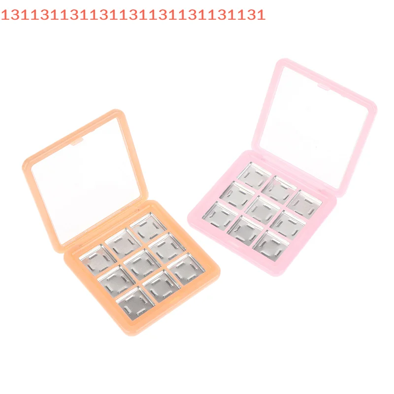 Étui vide pour fard à paupières, 9 grilles, Palette de maquillage pour les yeux, plat de rangement pour femmes et filles, outil de maquillage pour débutants, bricolage