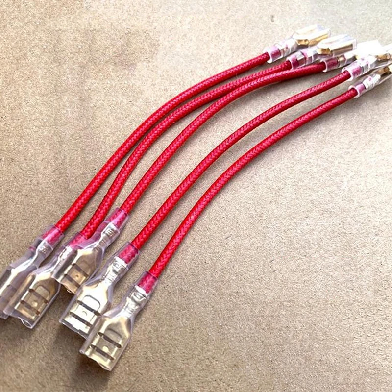 

5/10Pcs Thermal Sensor Heating Plate Pin Connection Switch Wiring High Temperature Resistant 600 Degrees Pure Copper Wire