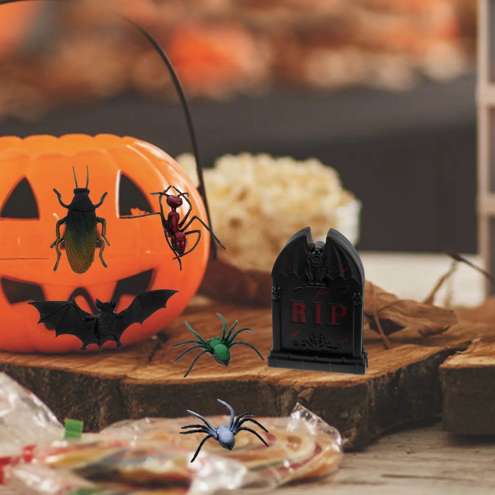 

1 set 1 Set Halloween Miniature Props With Spooky Grave Coffin Decor For Dollhouse Party Supplies Indoor Horror Display