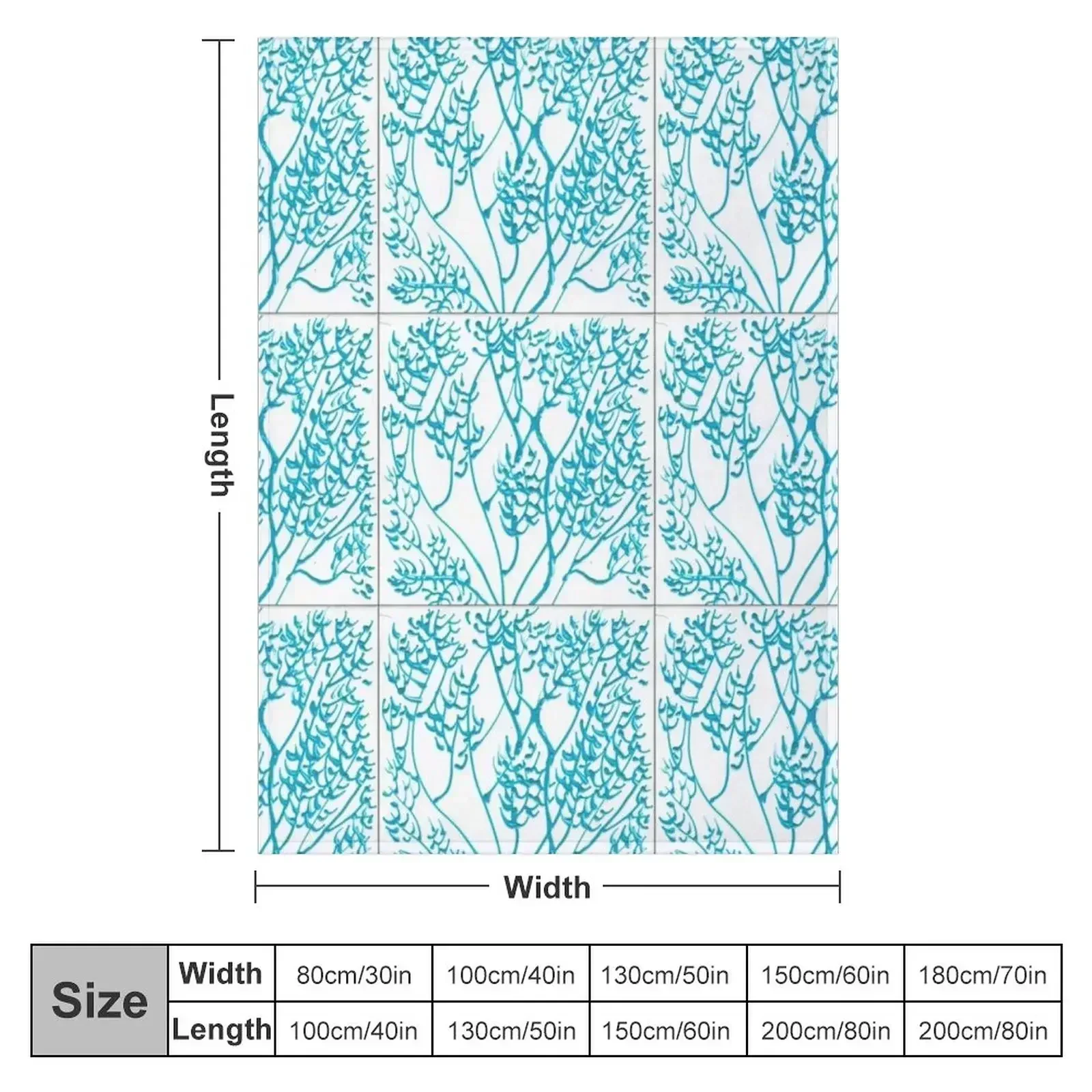 SEA FAN BLUE OCEAN WAVES 2 Throw Blanket couch cozy soft plush fuzzy picnic outdoor blanket