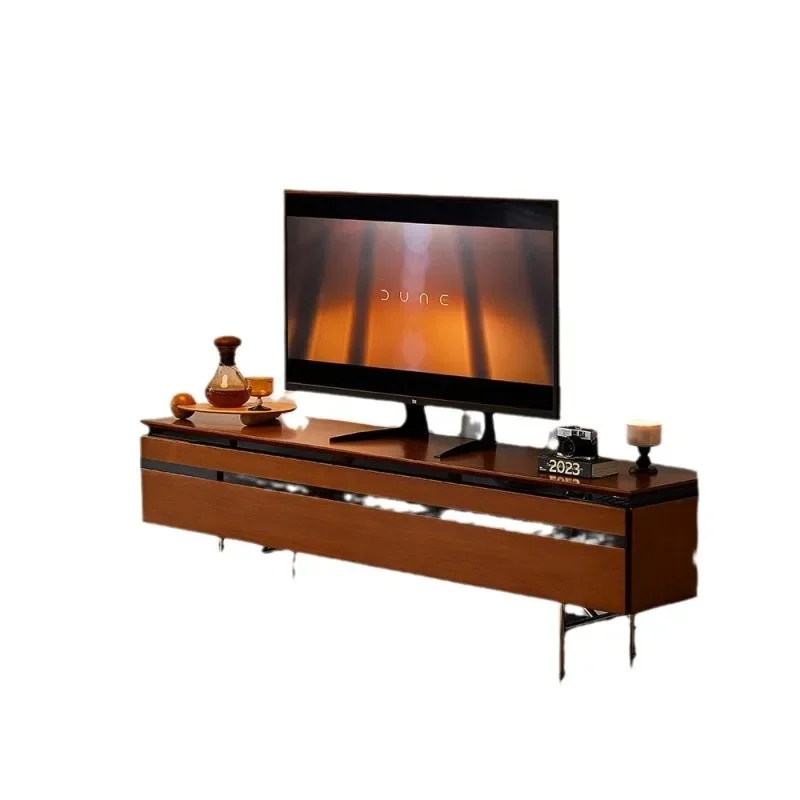 

Solid wood TV cabinet, Nordic retro, small apartment living room home, medieval locker floor