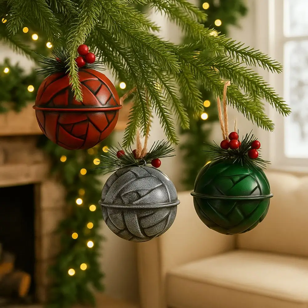 

Bowknot Christmas Bell Decorations Retro Decorative Xmas Hanging Pendant Pinecone Red Berry Christmas Tree Hanging Bell