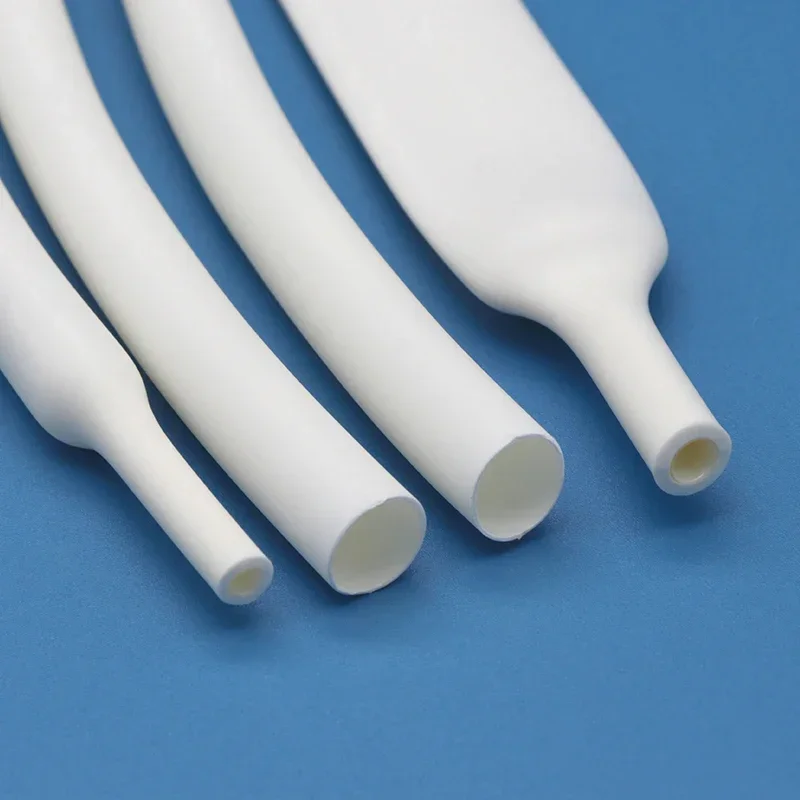 1M 4:1 White Heat Shrink Tube With Glue Thermoretractile Heat Shrinkable Tubing Dual Wall Heat Shrink Tubing 4 6 8 12 16 20mm