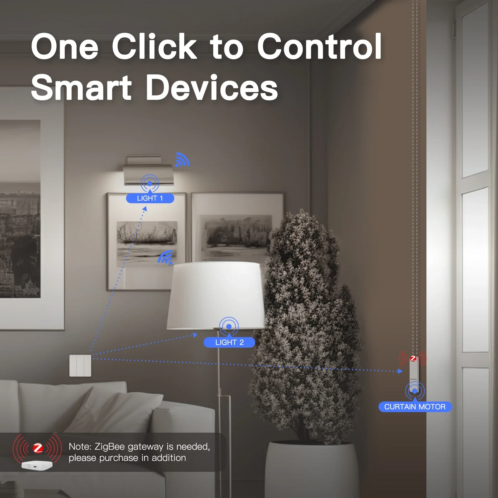 Imagem -03 - Zigbee Self Power Scene Switch Tuya Smart sem Bateria sem Fiação Controle de Energia Cinética Automação Residencial Controle de Aplicativos de Cenários