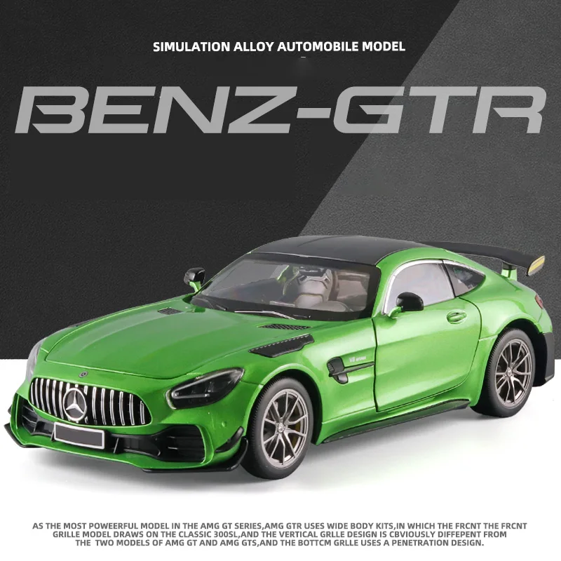 1:18 Mercedes Benz AMG GTR Alloy Sports Car Diecast Model Sound