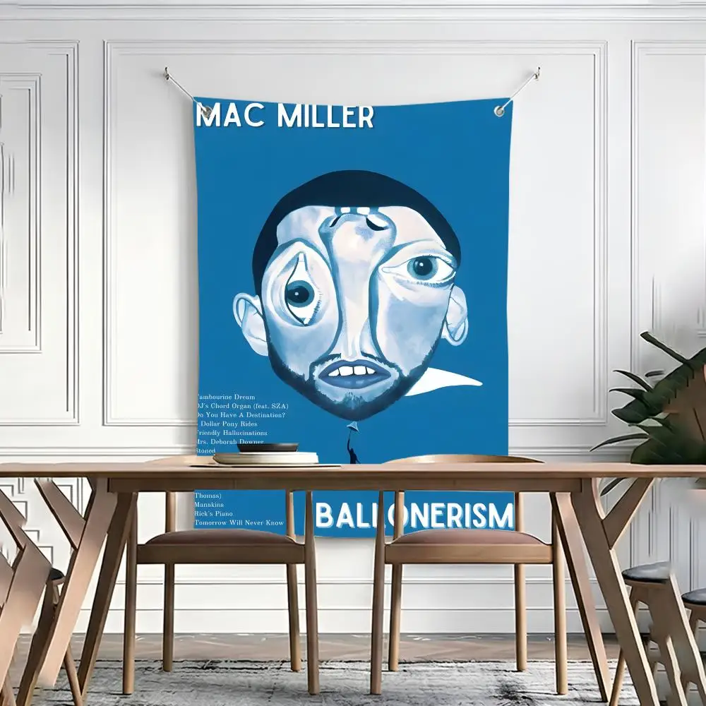 1pc Mac Miller Flags flags four rings hanging no edging for art indoor use and outdoor decor