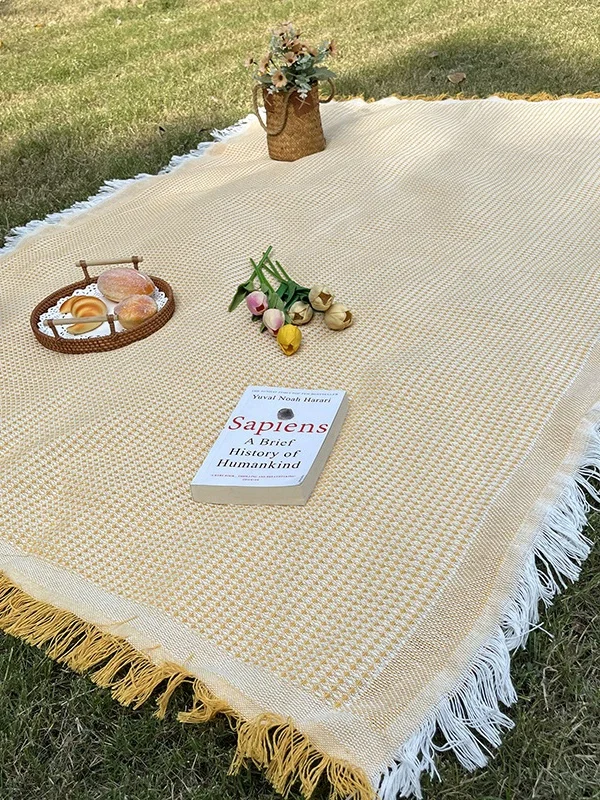 Outdoor Camping Blanket Grass Mat Picnic Mat Egg Roll Tablecloth Sleepover Cover Waterproof Moisture Proof Polyester Fiber