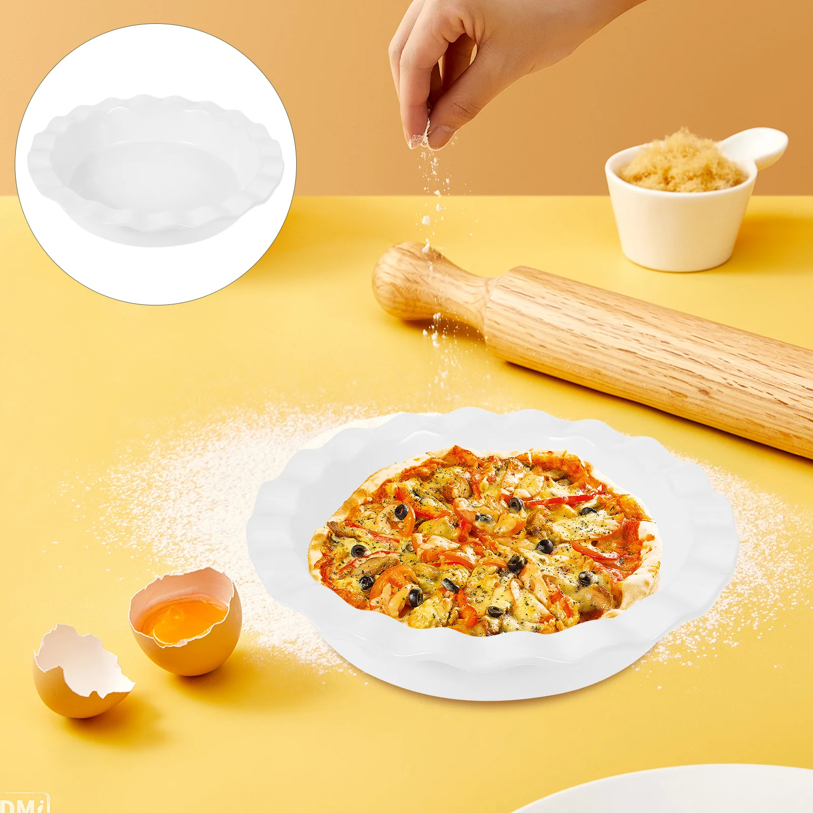 Round Ceramic Nonstick Pie Pan 3
