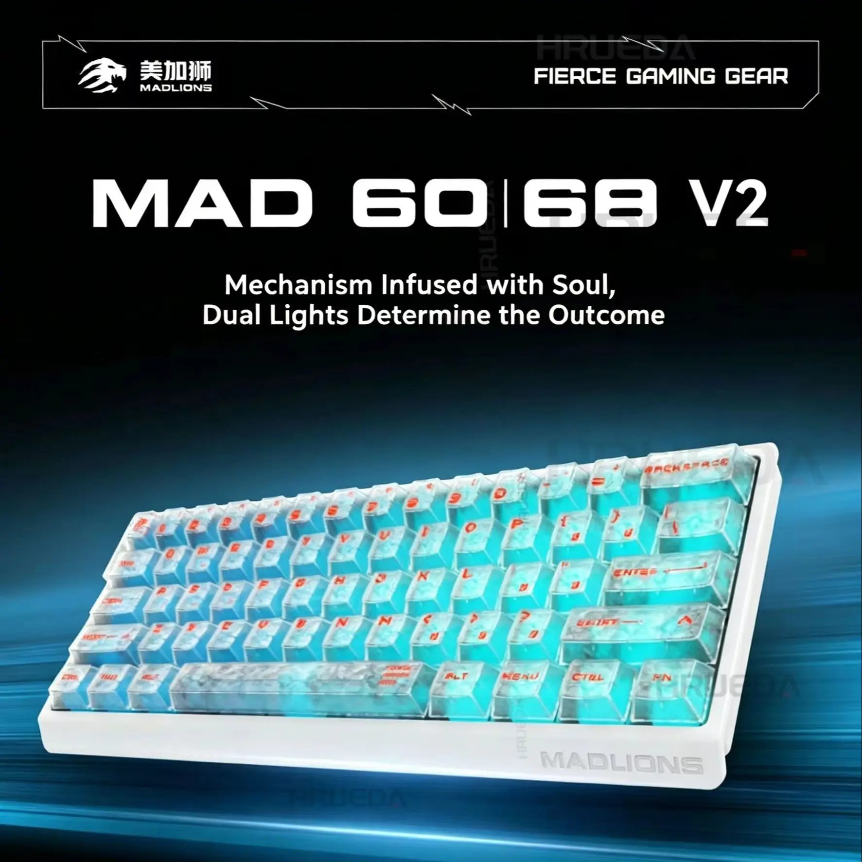 Madlions MAD60 V2 MAD68 V2 Magnetic Axis Keyboard RGB 0.001mm RT 0.125ms Low Latency 8K Polling 61/68 Keys Wired Gaming Keyboard