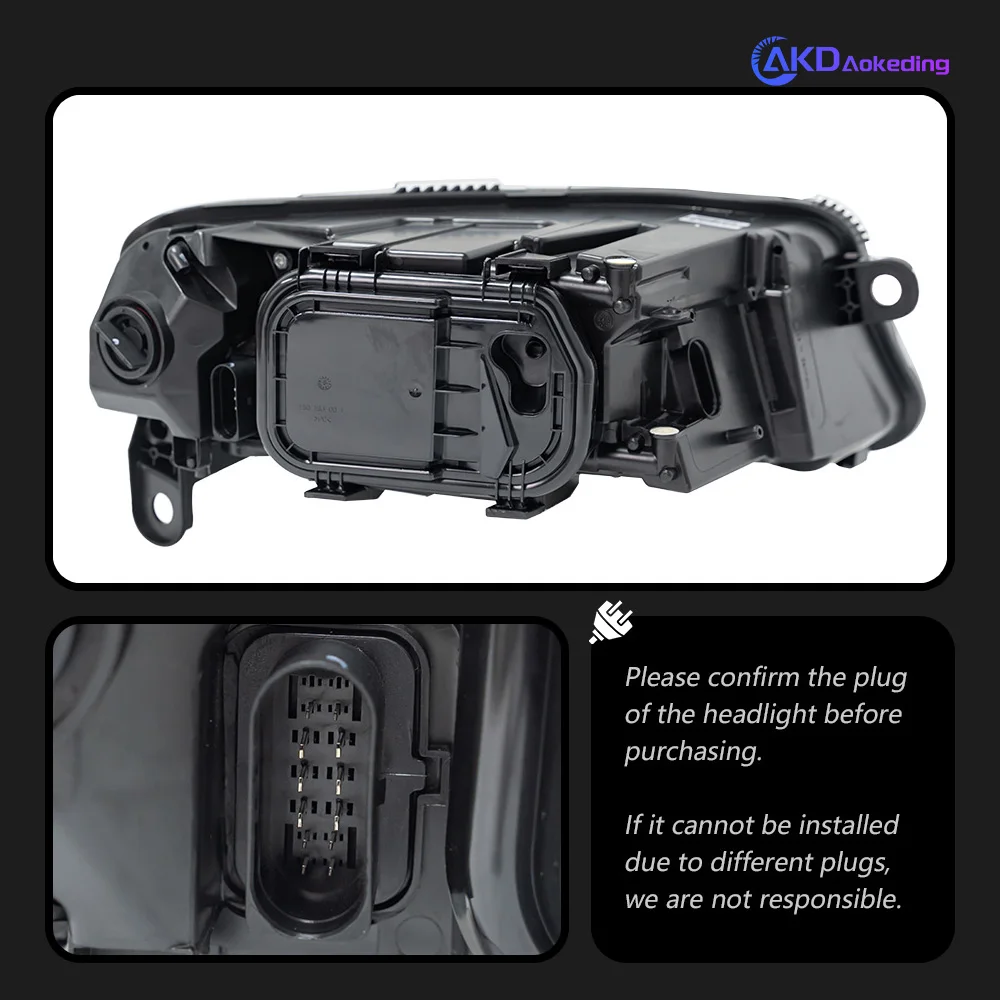 Auto Parts Headlights For Audi A6 2004-2011 C6 A6L upgrade Q7 latest Styling LED DRL Dual Projector Car Accesorios Modified