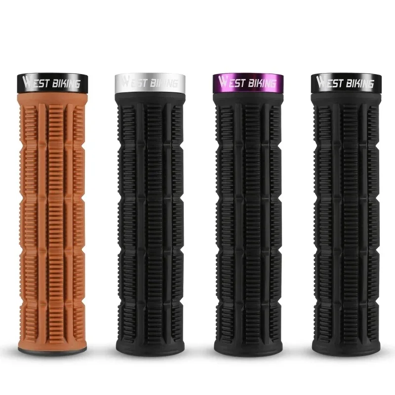 AliExpress West Biking WEST BIKING Bicycle Handle Bar Grips Mountain Bike Soft Single-sided Locking Handlebar Cover Plug Rubber Non-slip Cycling Grips