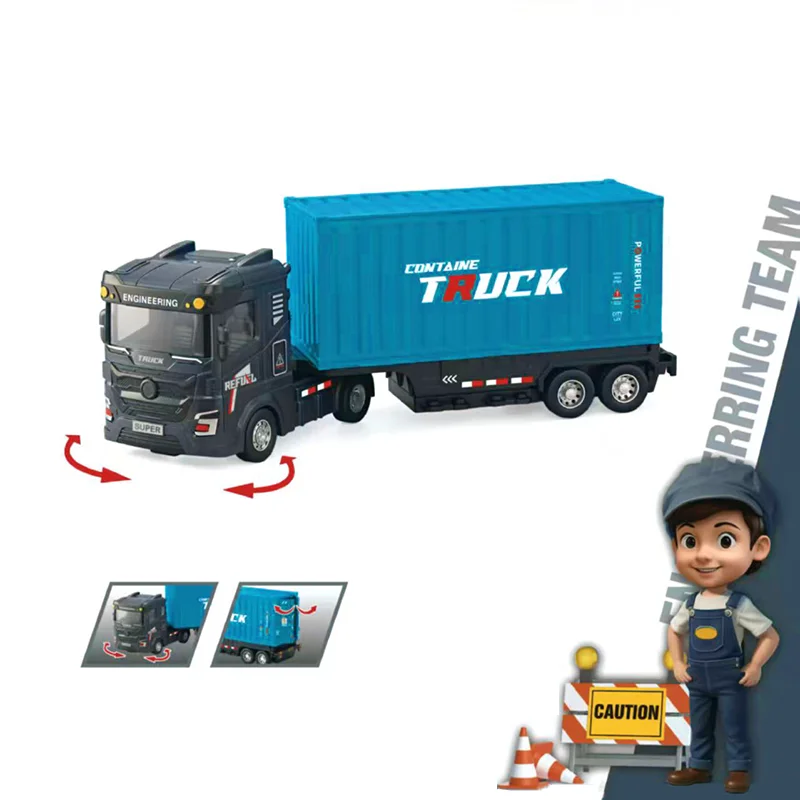 

Inertia City Transport Vehicle Model, a Children's Container Truck and Loading Vehicle Toy Car, a Great Gift for Boys