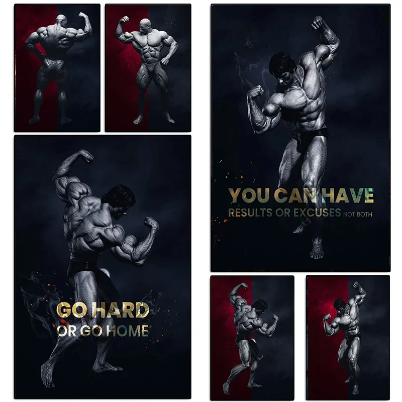 

You Can Have Results or Excuses Not Both Canvas Paintings Gym Body Fitness Posters Prints Wall Art for Living Room Decor Cuadros