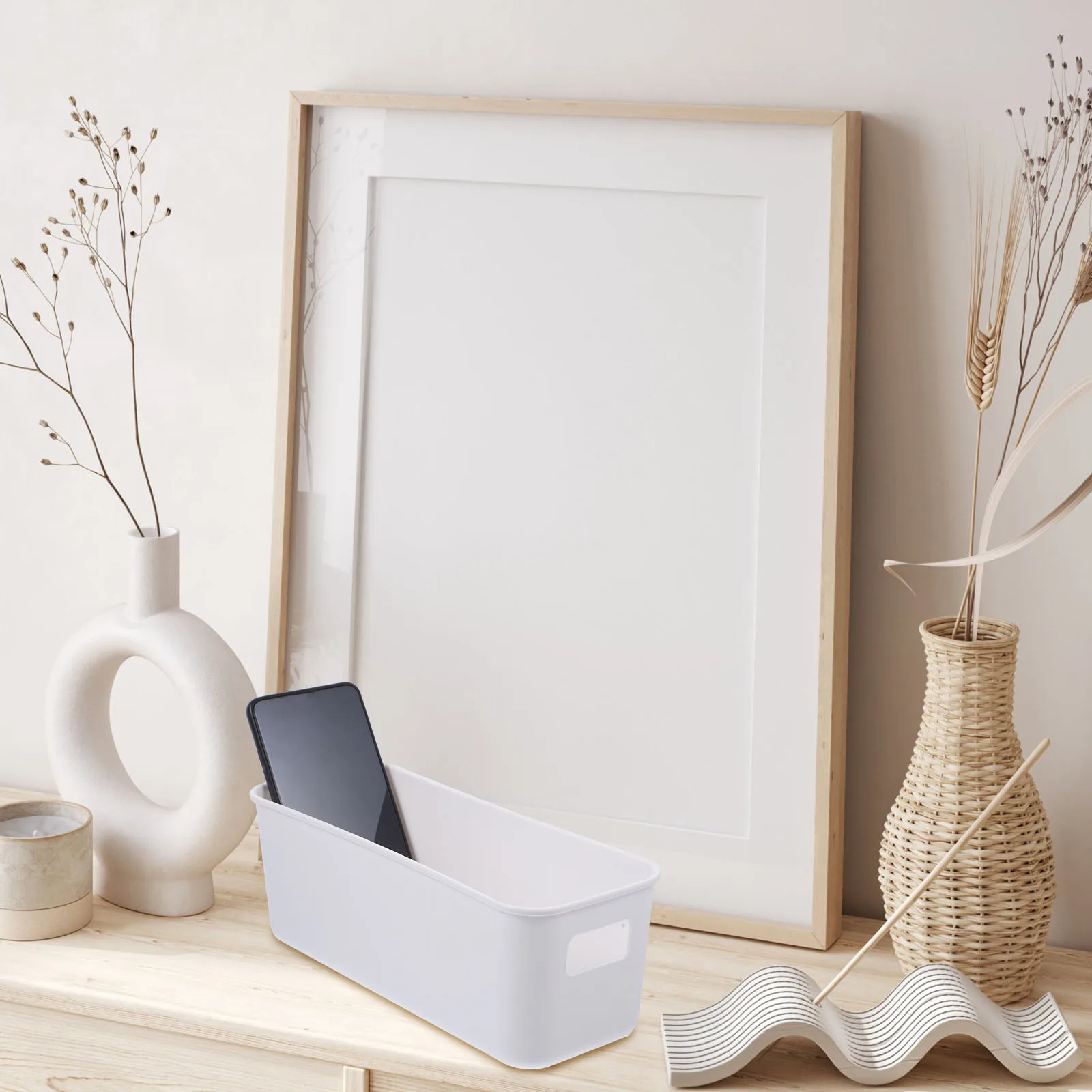 

3pcs Phone Case Storage Box Durable Plastic Desktop Organizer Cube for Home Office Make Up Brush Holder School Supplies