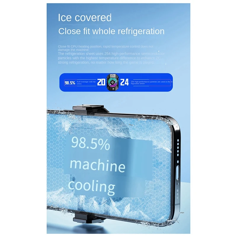 WISH SL31 Dispositivo di raffreddamento del telefono cellulare Ventola di raffreddamento Radiatore TEC Dispositivo di raffreddamento del gioco di refrigerazione a semiconduttore regolabile per telefoni cellulari