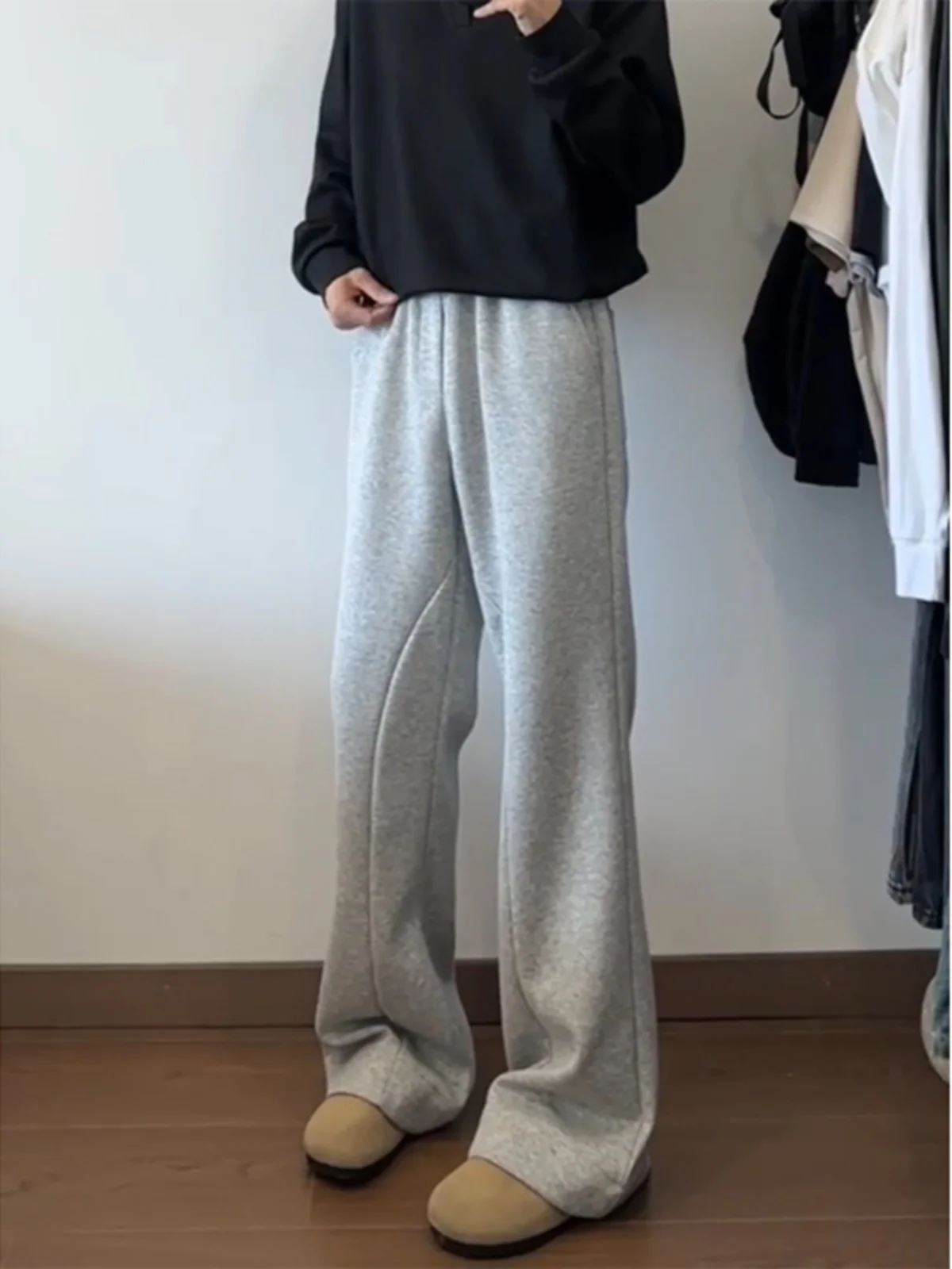 

Мужские повседневные брюки прямого кроя, плотные, в американском стиле, свободного кроя, длинные, осенние, модный тренд