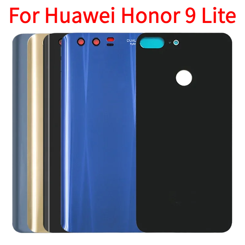 For Honor 9 Lite Battery Back Cover Rear Door Battery Housing Case Glass Panel Adhesive Replace