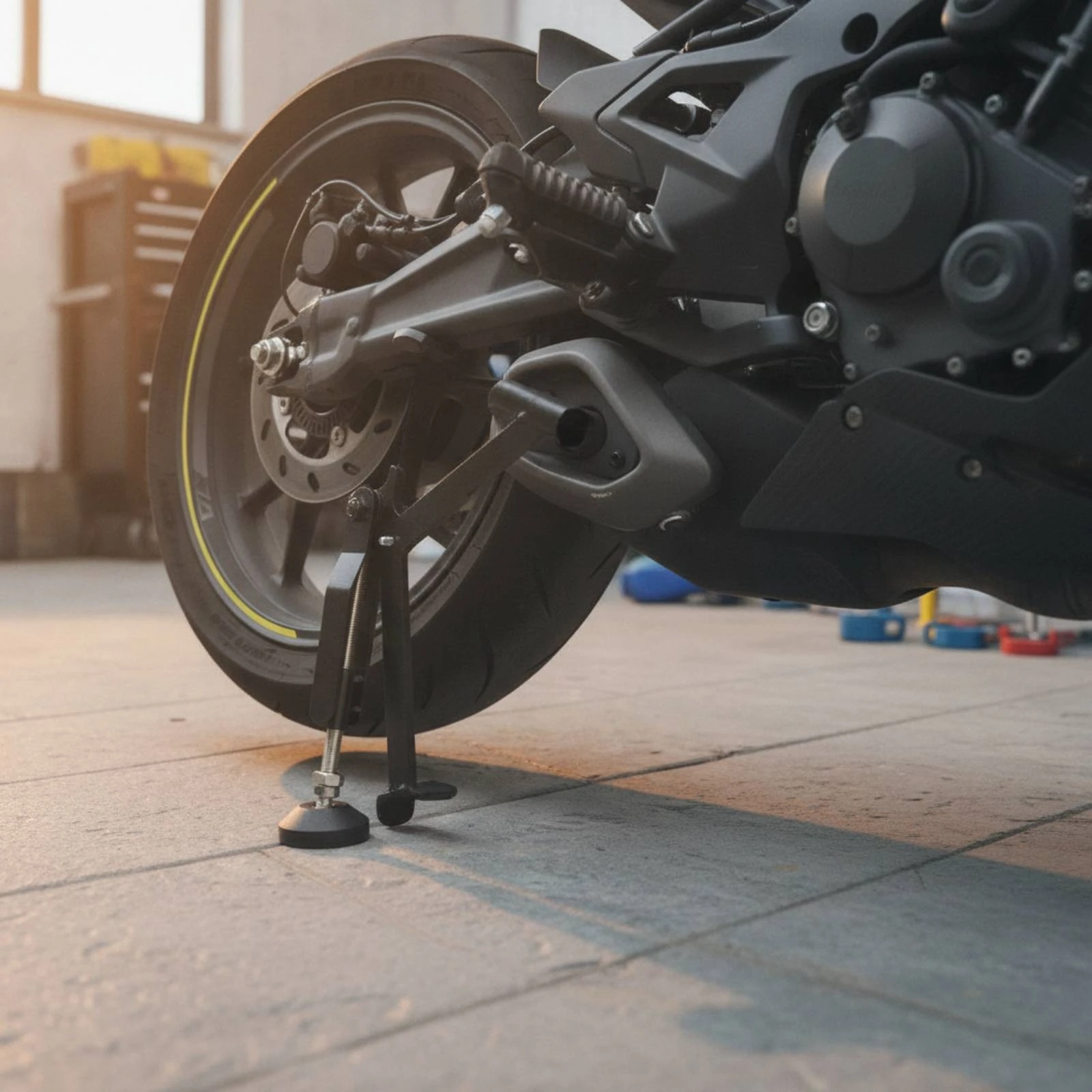 Motorcycle Rear Stand Lightweight Motorcycle Lift Stand Heavy Duty Safe for Motorcyclists, Garage, Roadside Repair