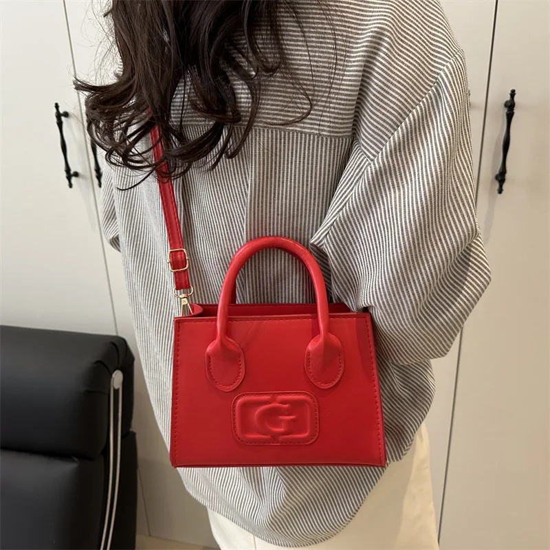 

2025 Autumn Vintage Crossbody Bag, Casual Square Purse for Women, Fashion Top Handle Tote, Minimalist Day-to-Night Bag, Textured