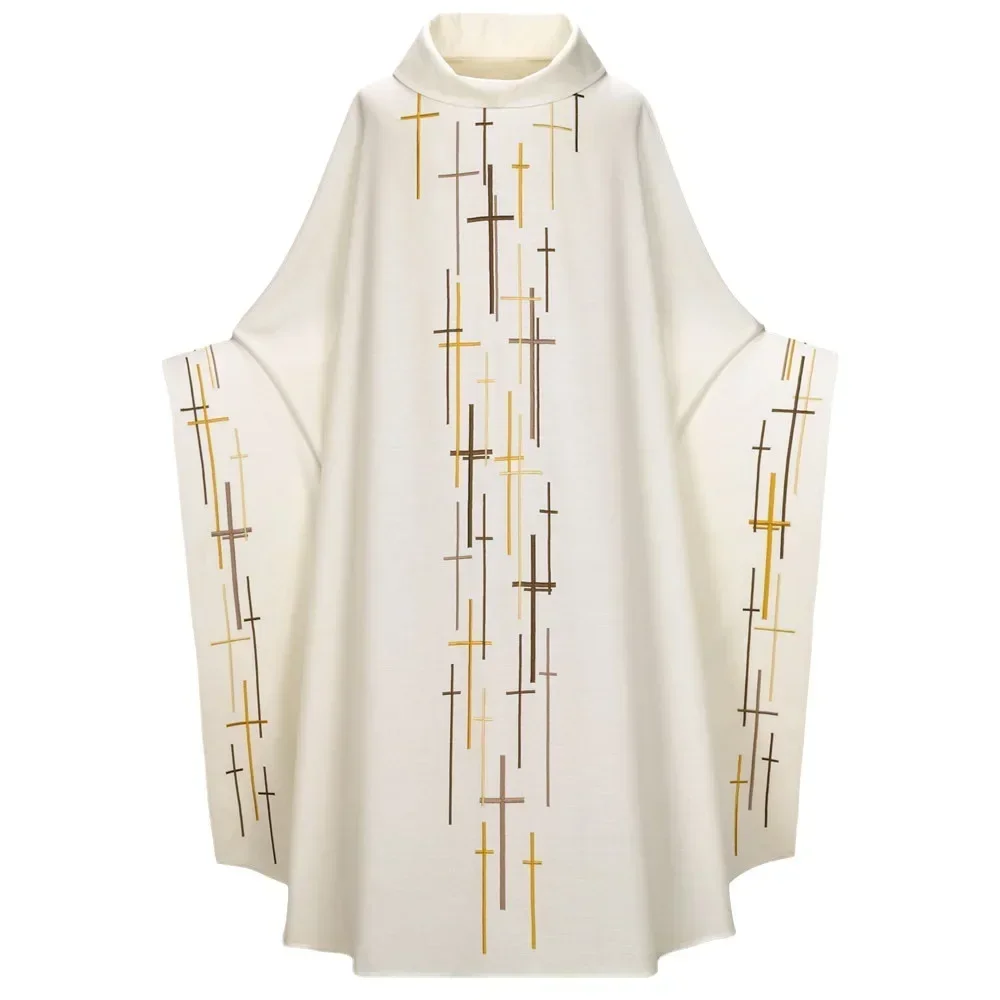 Ärmel Bühnen performance neue lange Robe Fledermaus Robe Unisex Retro Priester Gebet Kreuz Gott Robe