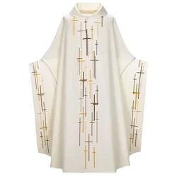 Maniche Stage Performance New Long Robe Bat Robe Unisex Retro Priest preghiera croce God Robe