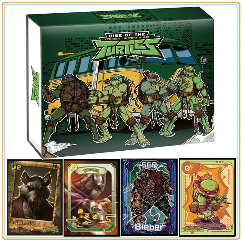 Ninja Turtles Rare Trading Collection Cards Booster Box Anime Figure Teenage Mutant Ninja Turtles Peripheral Card Kids Xmas Gift