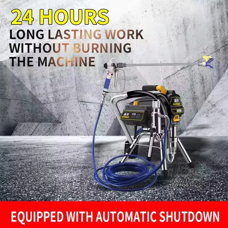 Latex Paint Spray Gun, 110V/220V Electric Plunger High-Pressure Airless Sprayer, Professional Grade
