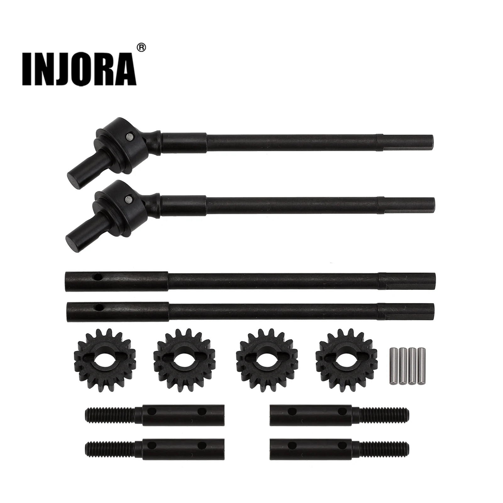 INJORA Metal CVD Dogbone Shaft Axle Gears for 1:10 RC Crawler INJORA YQCQ-04 Portal Axles Replacement Parts