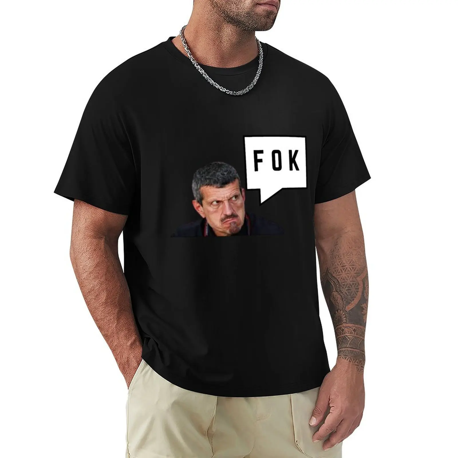 guenther steiner funny quotes guenther steiner upset FOK T-Shirt Holiday Casual Short Sleeve Top