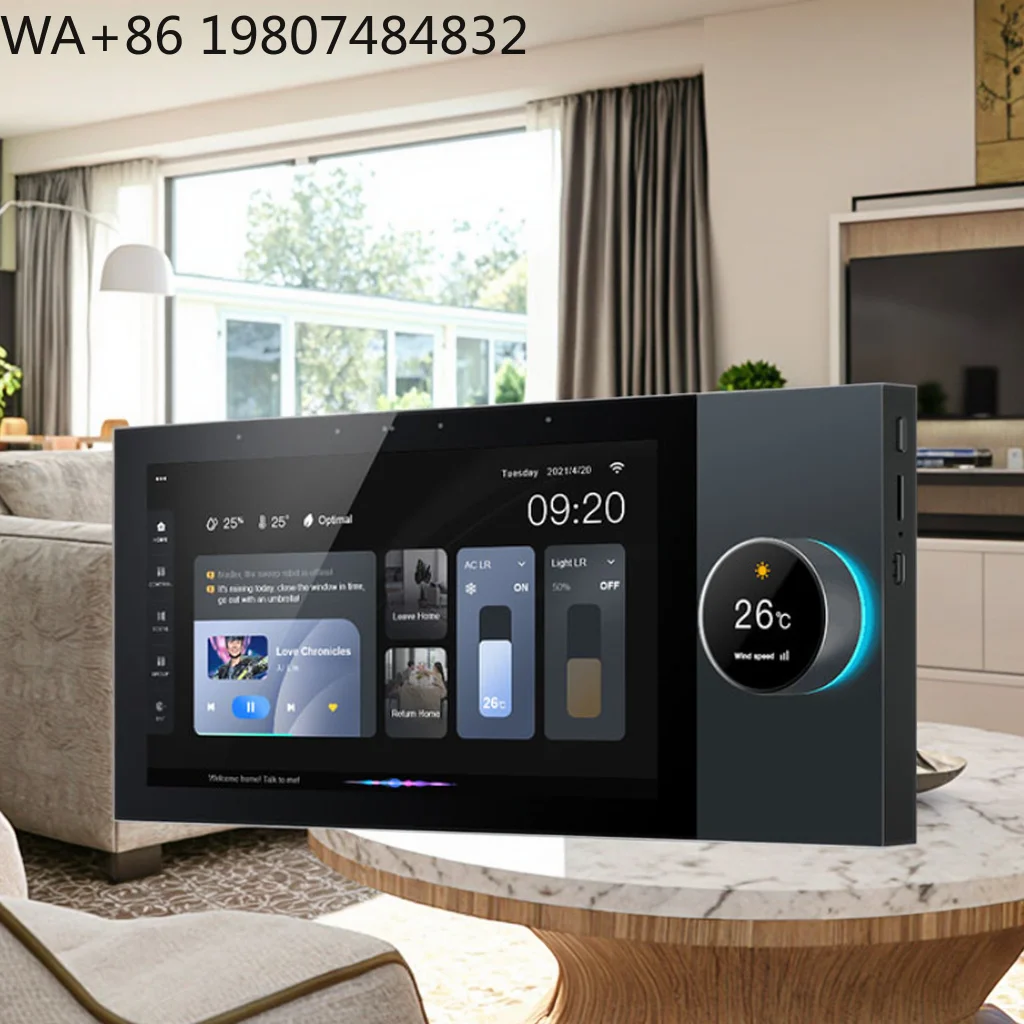 7 Inch Hotel Smart Home WiFi Touch Panel Alexa Voice Control Zigbee Gateway Multi-function Background Music Automation Host