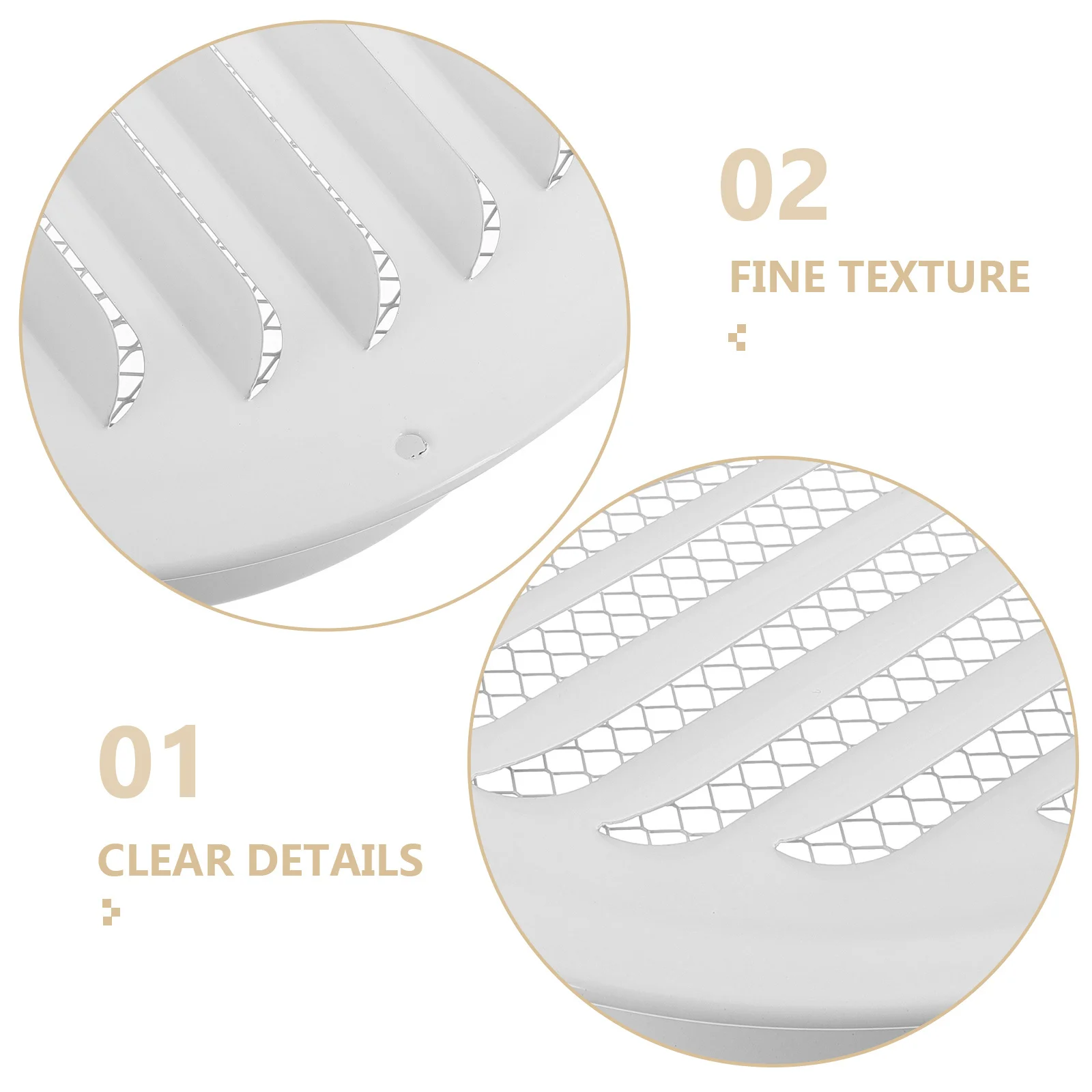 Edelstahl-Küchen-Lüftungsabdeckung, flacher Kopf, Design, Außenwandkappe, winddicht, elegante Lüftungs-Grillhaube