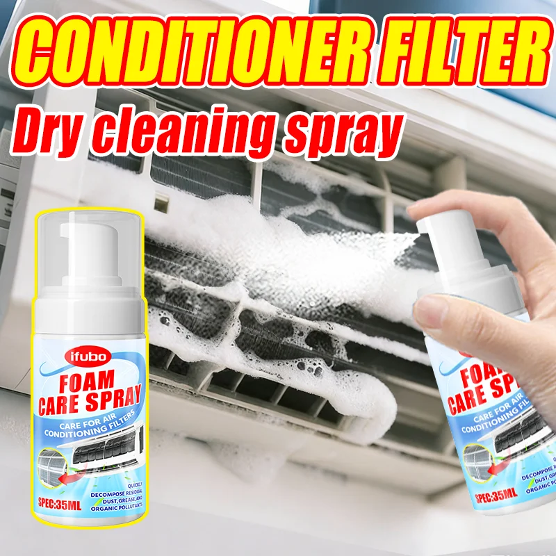 IFUBO AC Filter Foam Cleaner Spray 35ML No Disassembly Deep Clean Degreaser Split Wall Mounted Unit Evaporator Maintenance Care