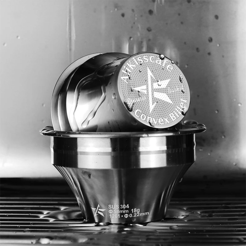 Alikisscafe Siebträgerkorb mit variablem Durchmesser, Step-Down-Konvex-Billet, 51 mm, 54 mm, 58 mm, Kaffee-Espresso-Zubehör, Barista-Werkzeug – Detail 13