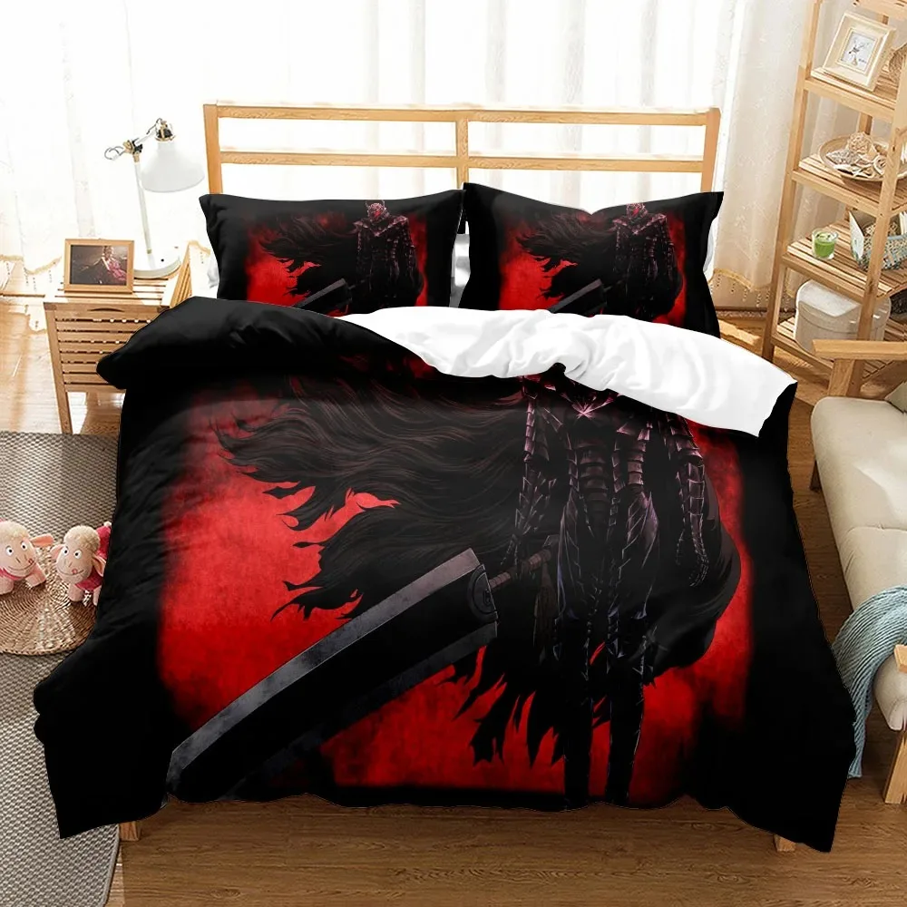 2024 Griffith Sword Anime Bedding Set King Queen Double Full Twin Single Size Bed Linen Set